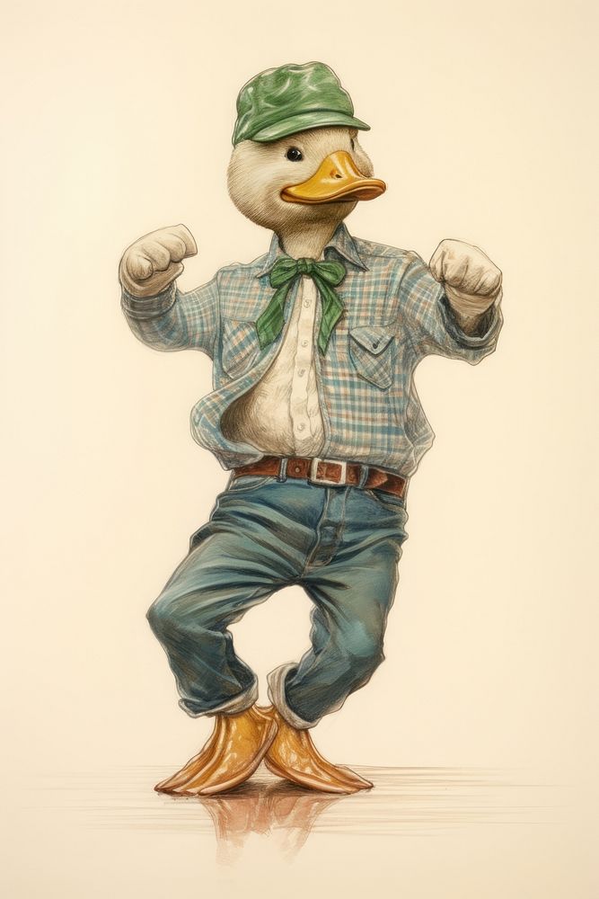 Duck character Music Dance accessories accessory figurine.