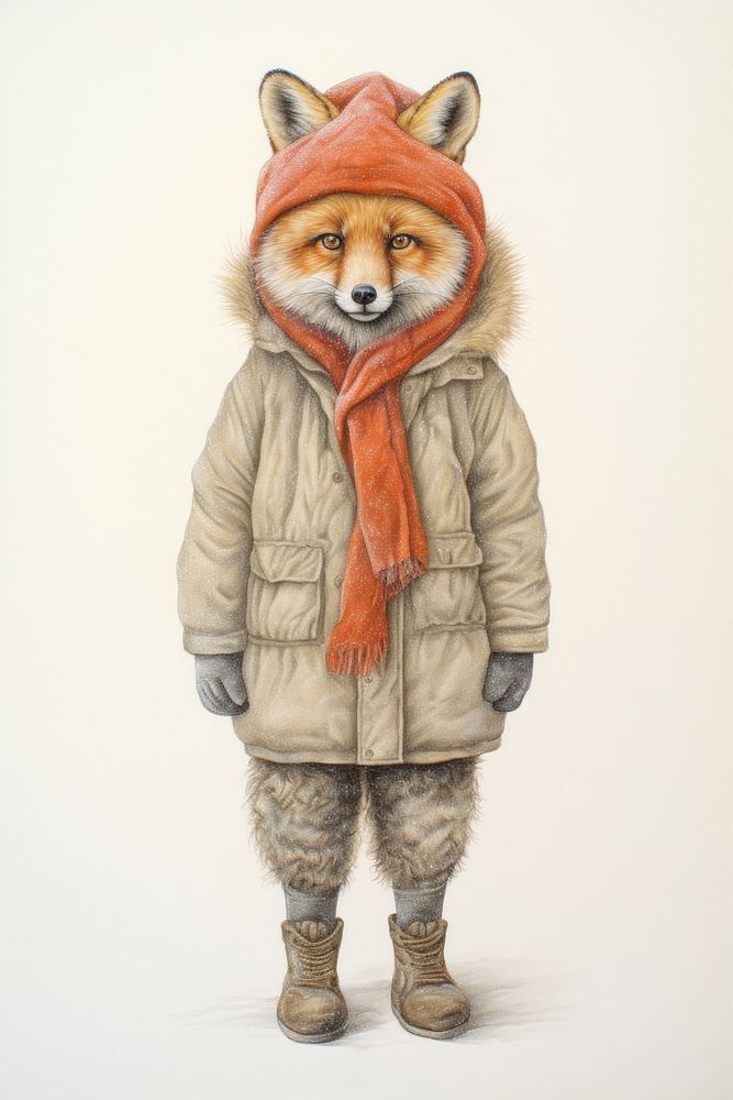 Fox character Winter clothes photography sweatshirt clothing.