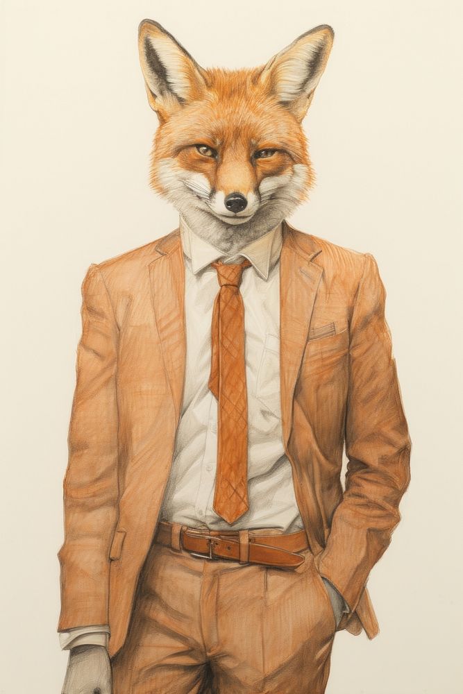 Fox character Business cloth accessories accessory clothing.