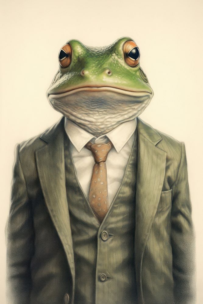 Frog character Business cloth accessories photography accessory.