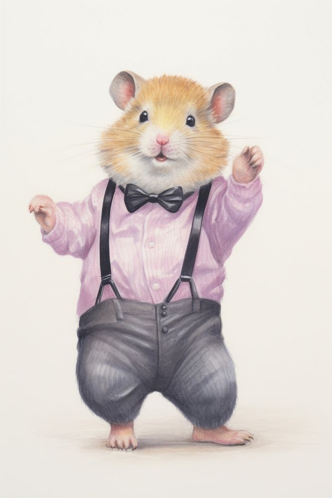 Hamster character Music Dance accessories suspenders accessory.