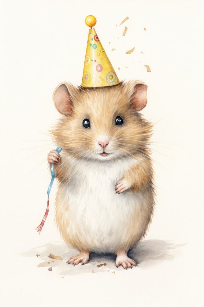 Hamster character New Year anniversary clothing weaponry apparel.