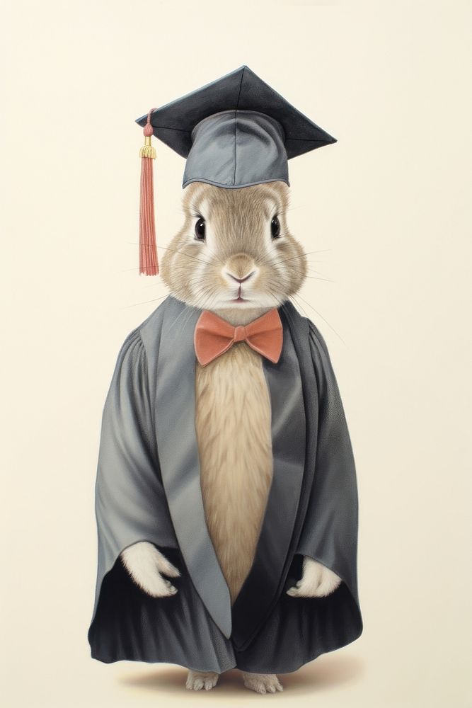 Rabbit character Graduation graduation accessories accessory.
