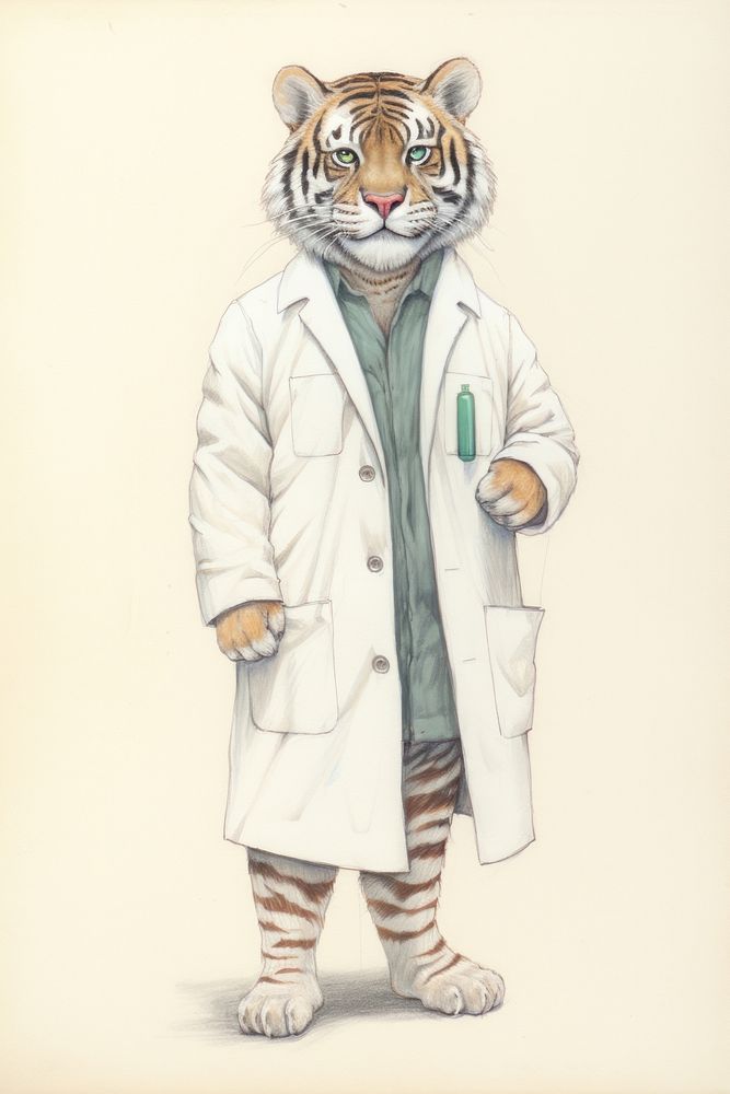 Tiger character Doctor clothing apparel glove.