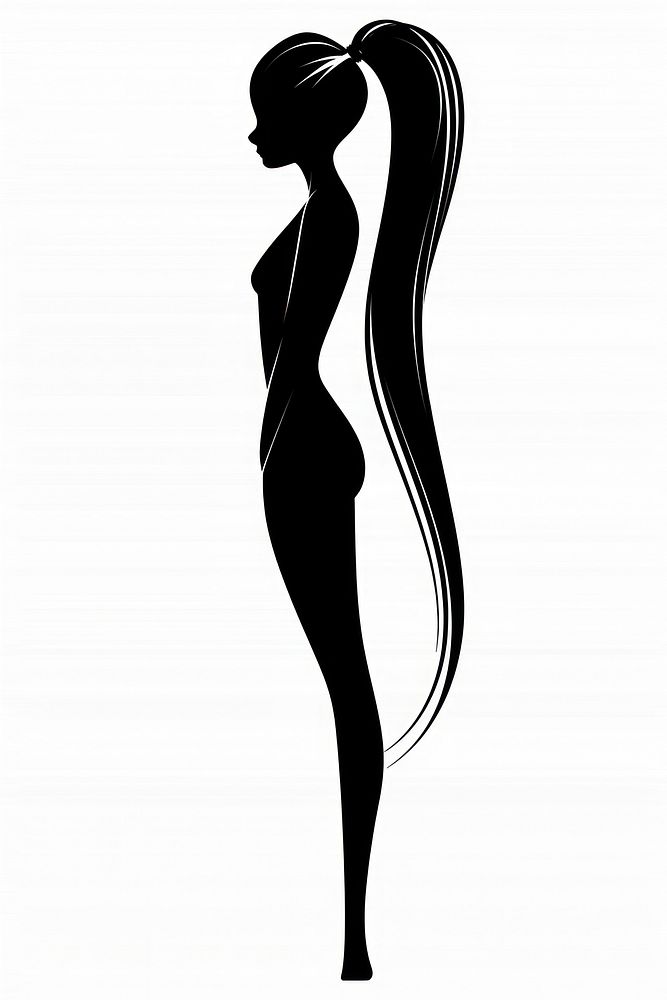Silhouette woman stencil female.