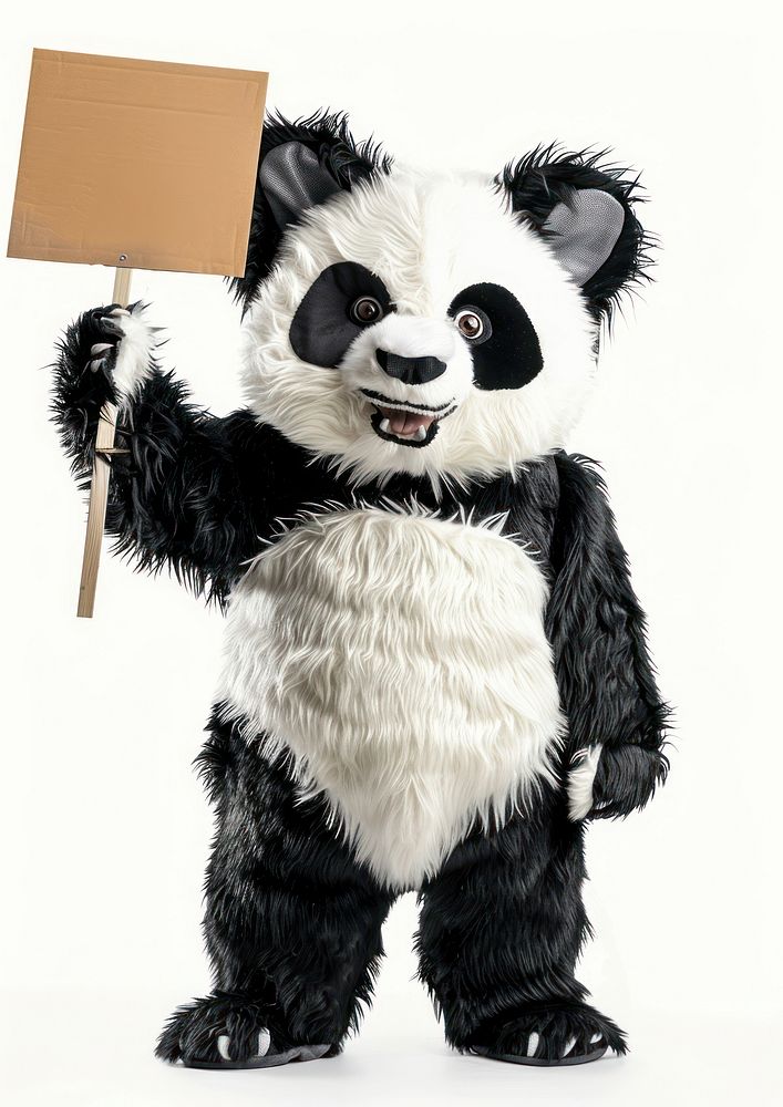 Panda mascot costume toy.