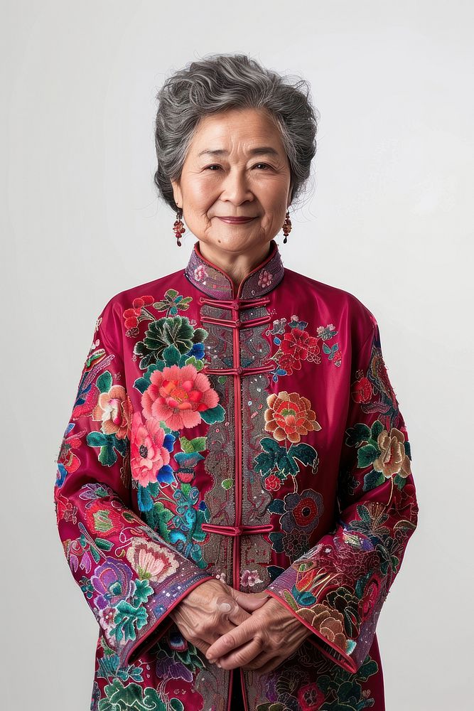 Senior chinese woman clothing apparel female.