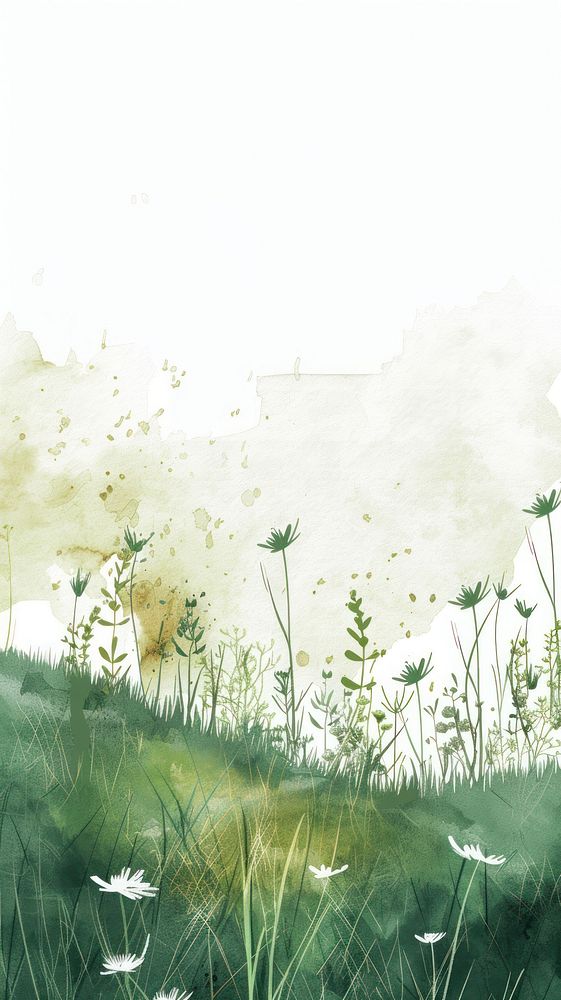 Illustration of meadow grassland outdoors nature.