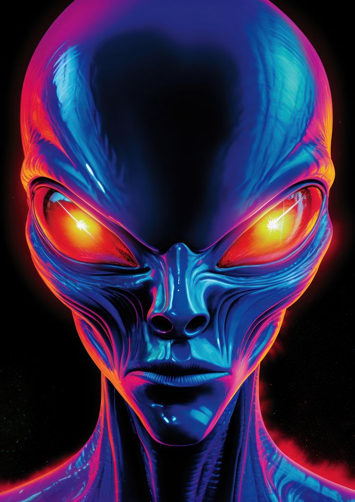 An alien light art graphics.