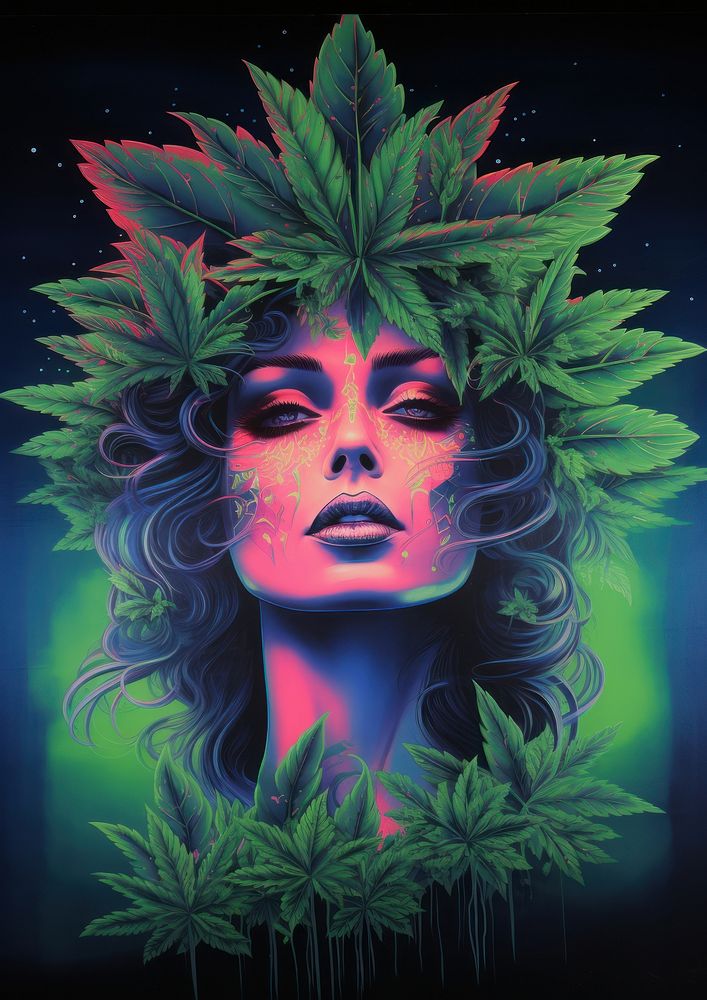 A cannabis art vegetation pineapple.