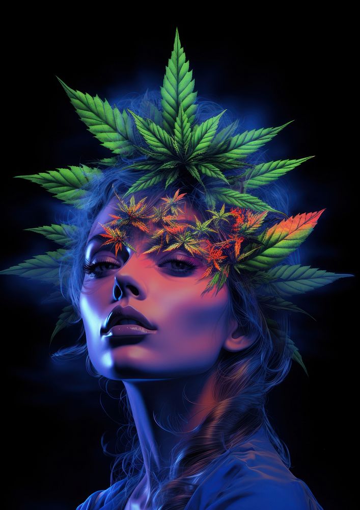 A cannabis art photography graphics.