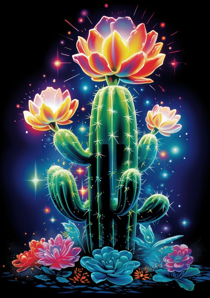 A hypnotizing cactus chandelier plant lamp.