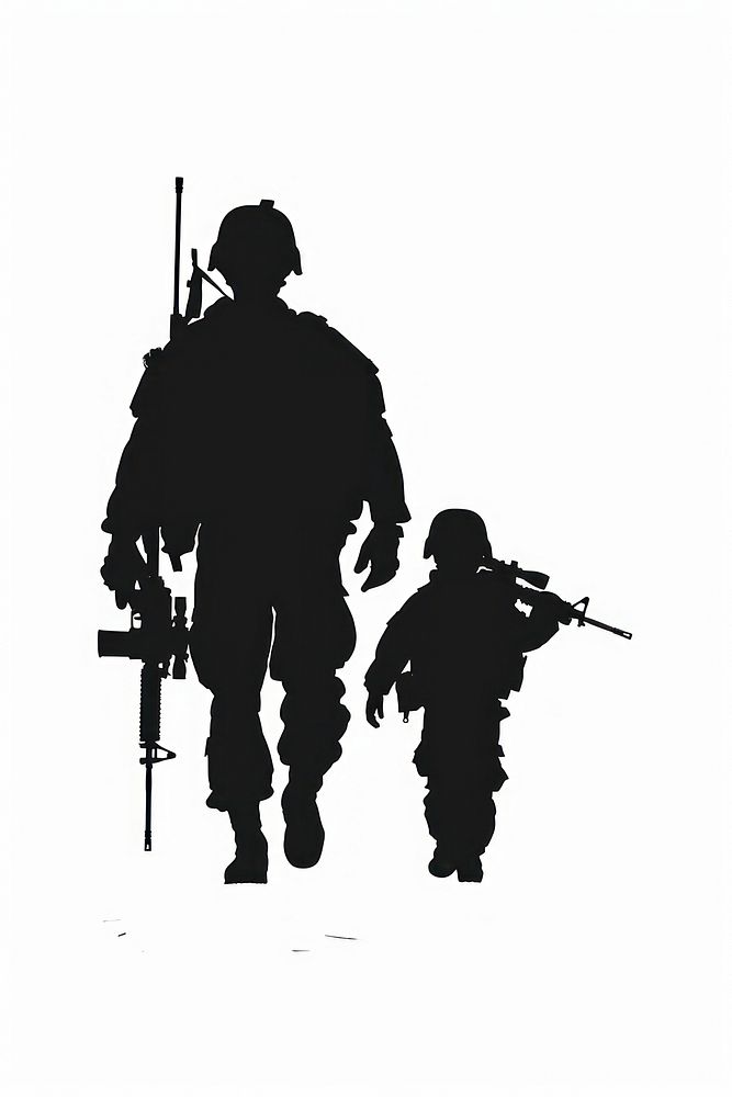 Army toy silhouette clip art military weapon adult.