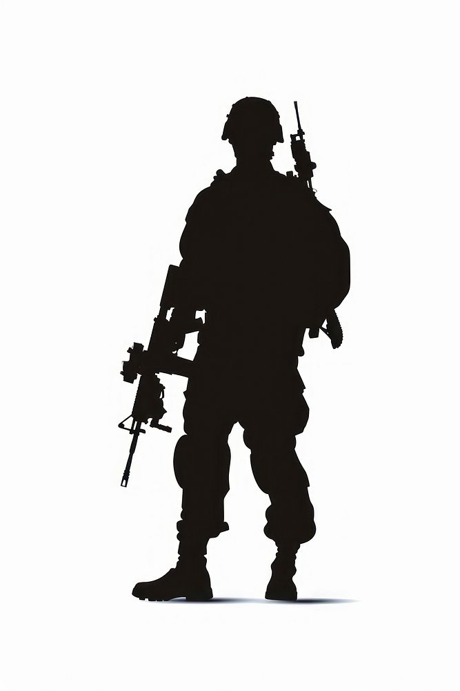 Army toy silhouette clip art military soldier weapon.