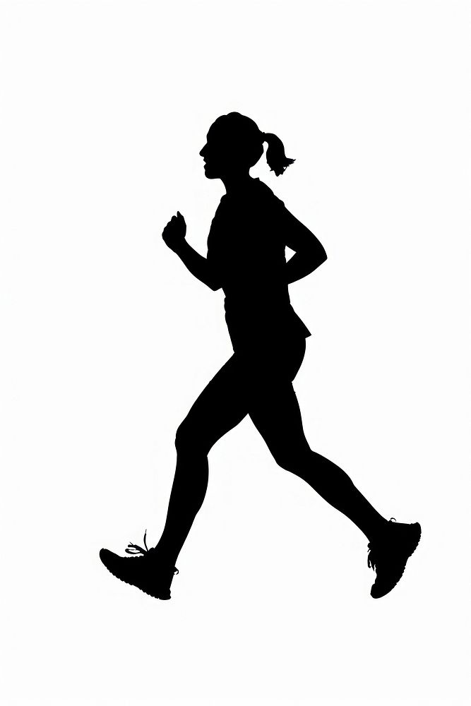 Fitness silhouette clip art footwear running jogging.