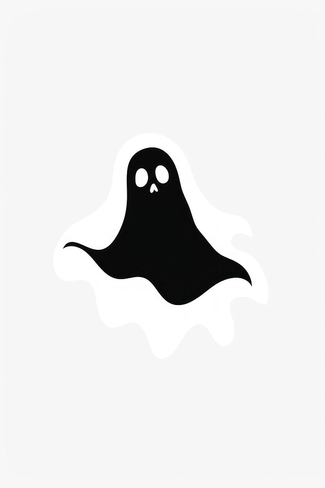 Ghost clip art silhouette white logo.