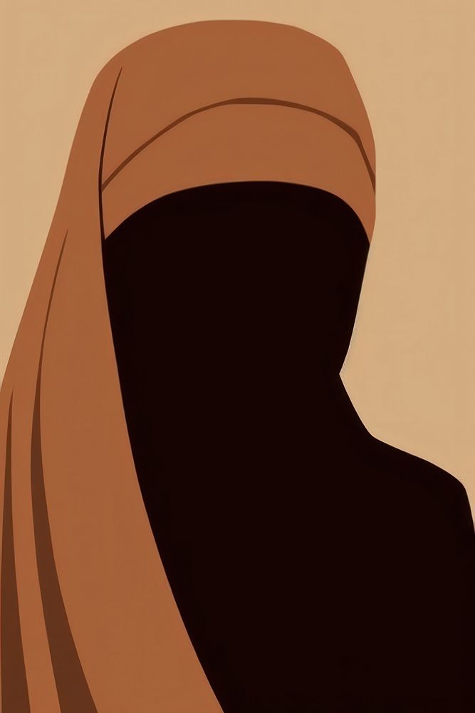 Muslim woman adult headscarf portrait.