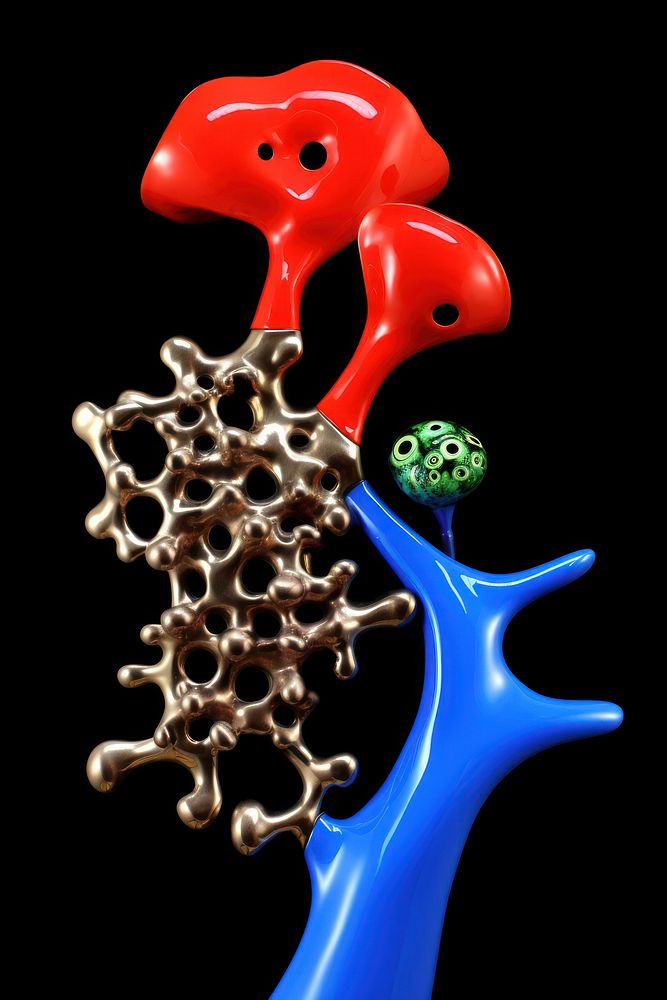 A sculpture biology abstract from made of different types of texture animal smoke pipe sea life.
