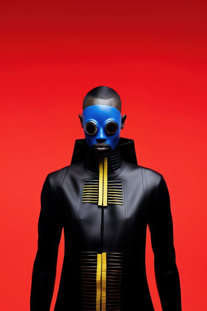 Fashion photography representing of futuristic cybernatic man person adult.