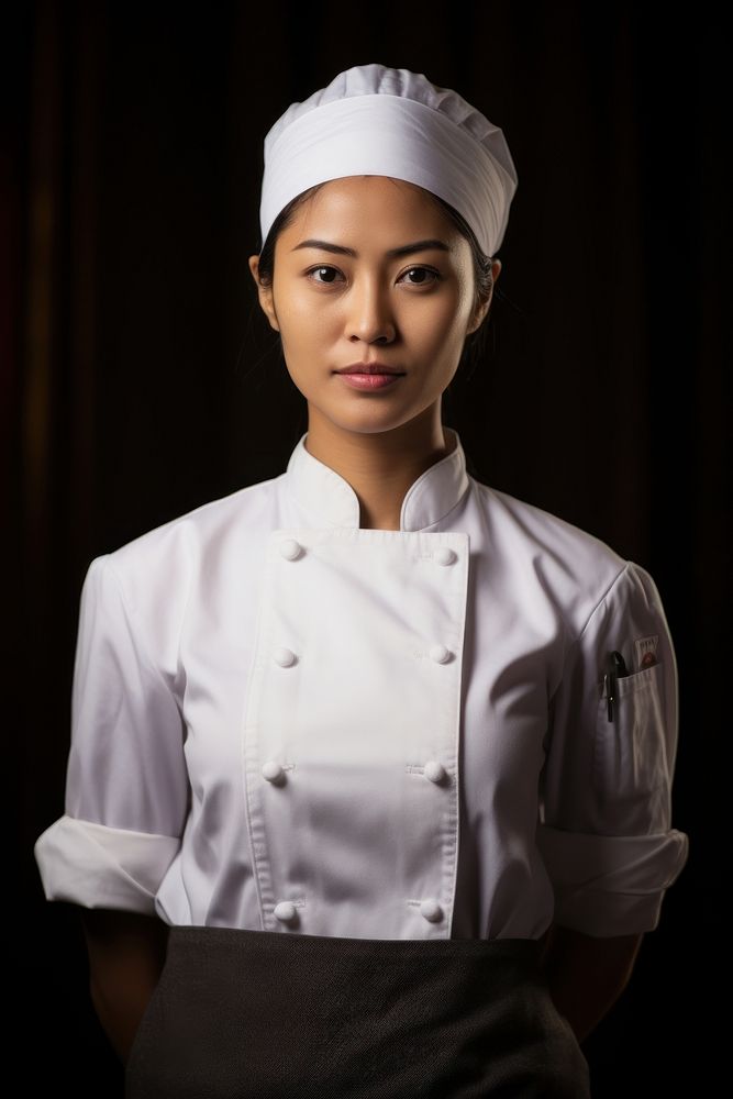 Thai female chef clothing apparel person.