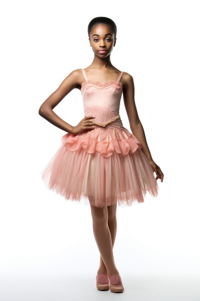 African girl ballerina recreation clothing dancing.