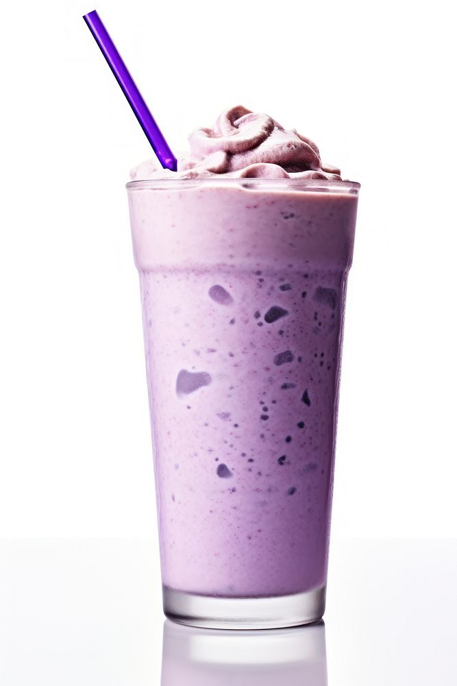 Taro smoothie milkshake beverage bottle.
