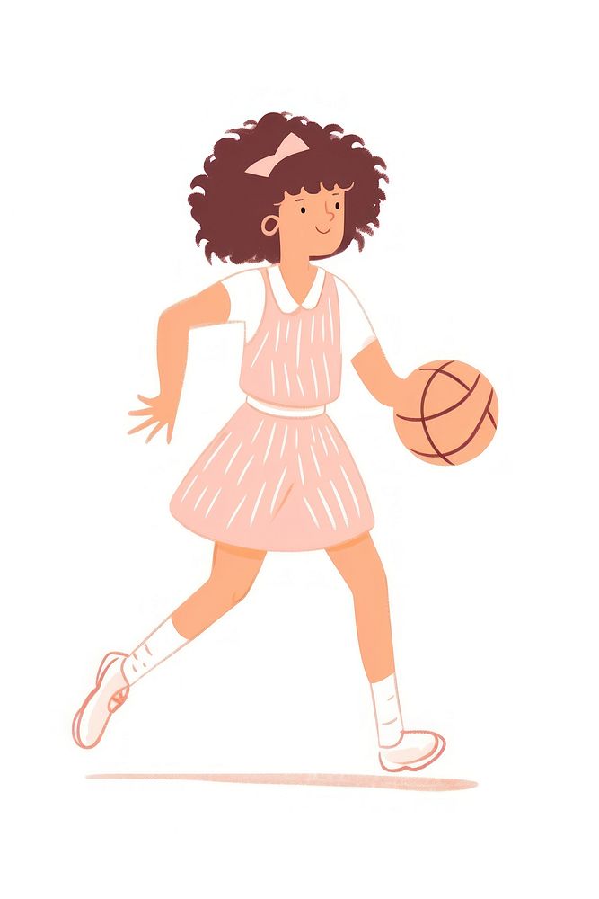 Girl playing basketball art female person.