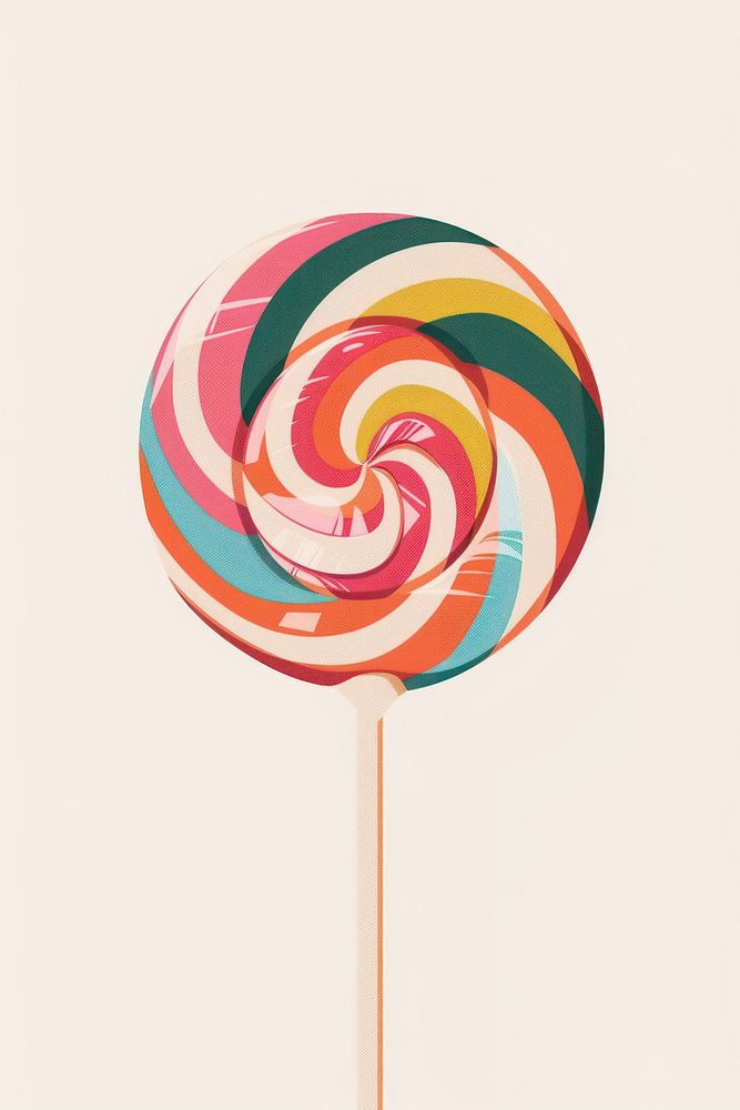 Swirly lollipop confectionery sweets racket.