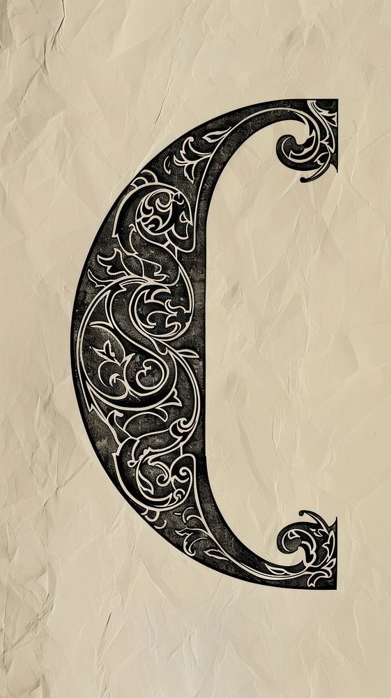 Bracket symbol art calligraphy handwriting.