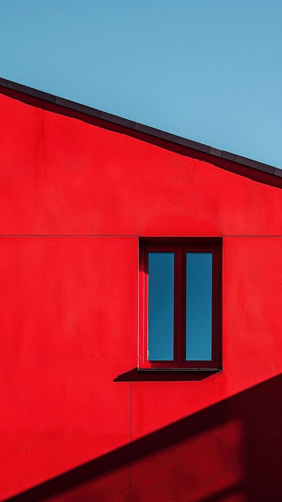 Red building architecture outdoors window.