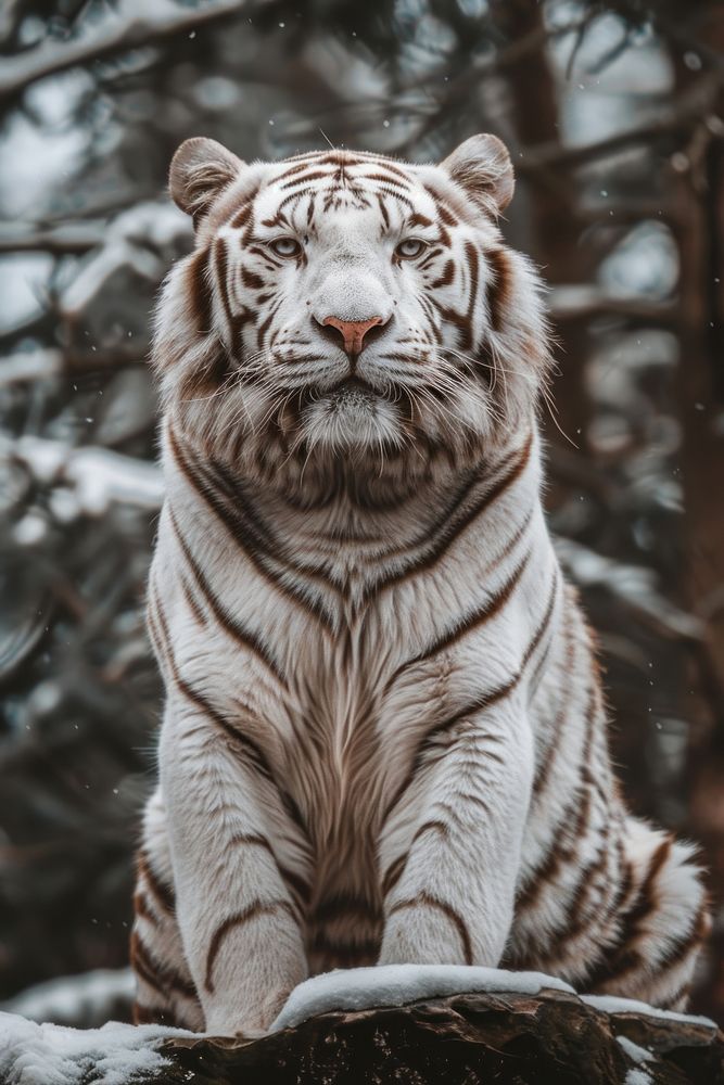 White tiger wildlife animal mammal.