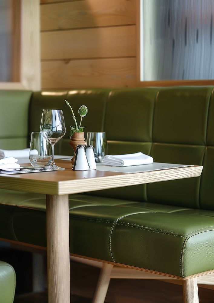 A restaurant menu table architecture furniture.