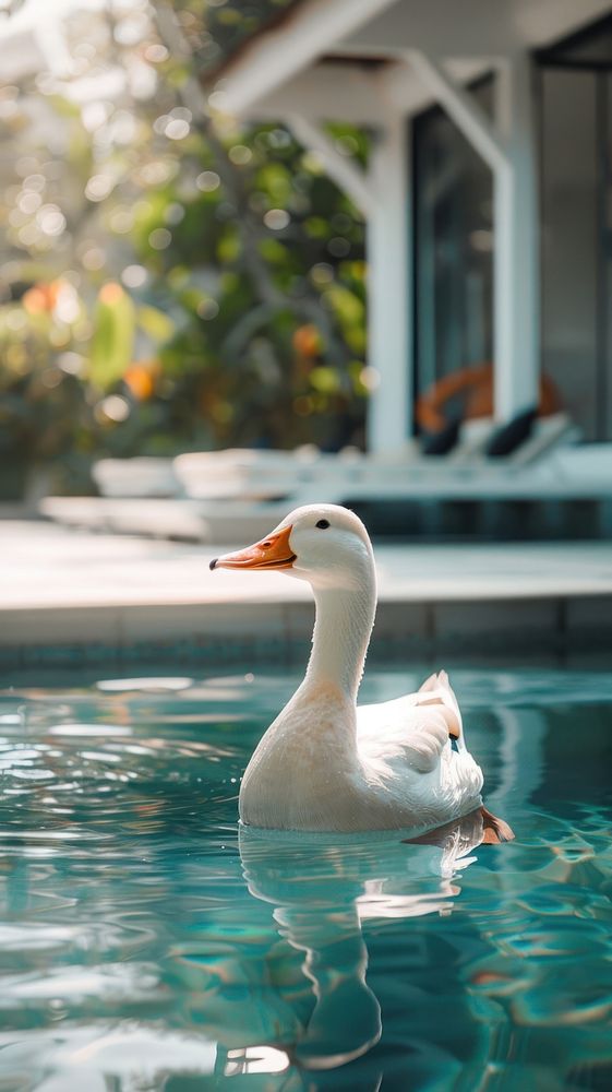 Animal pool duck swimming pool.