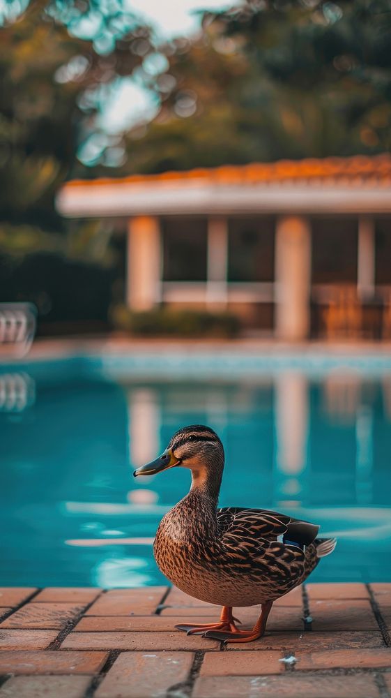 Animal duck pool swimming pool.