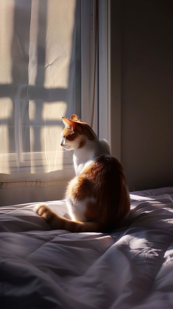 Animal cat bed windowsill.