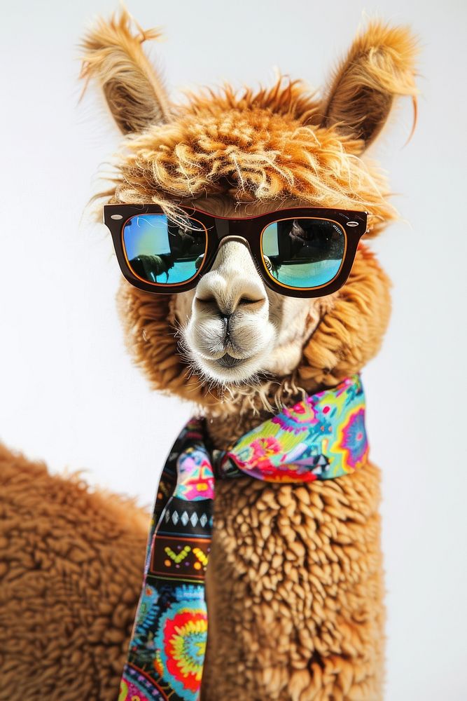 Alpaca sunglasses animal accessories.