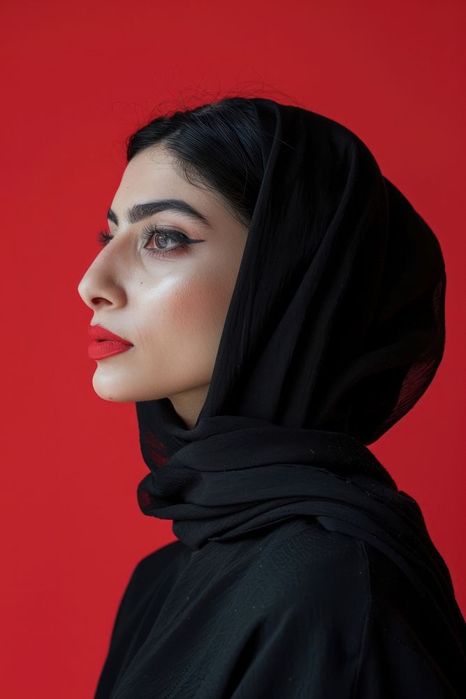 Middle eastern woman Dj side portrait photo photography fashion.
