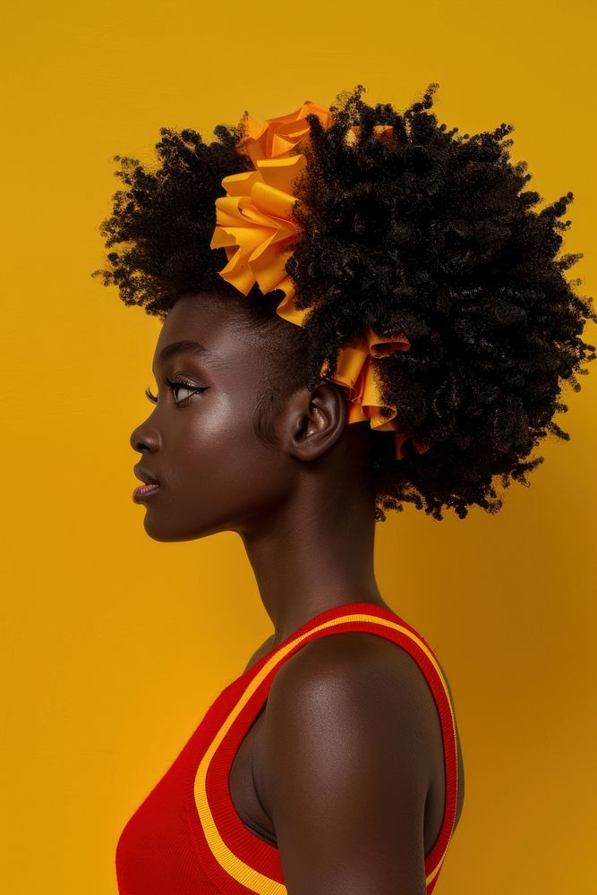 African cheerleader side portrait photo photography person.