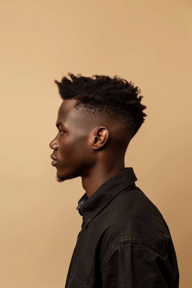 African barista side portrait photo photography hairdresser.