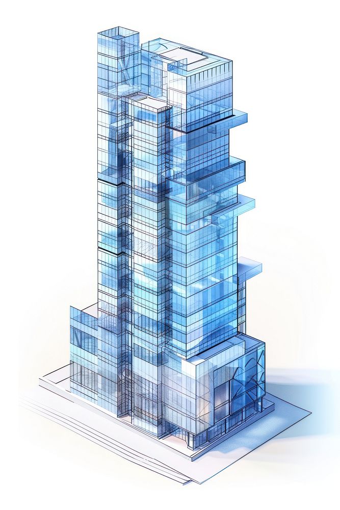 Tall buildings architecture skyscraper diagram.