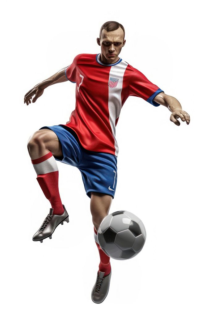 Soccer player football clothing footwear.