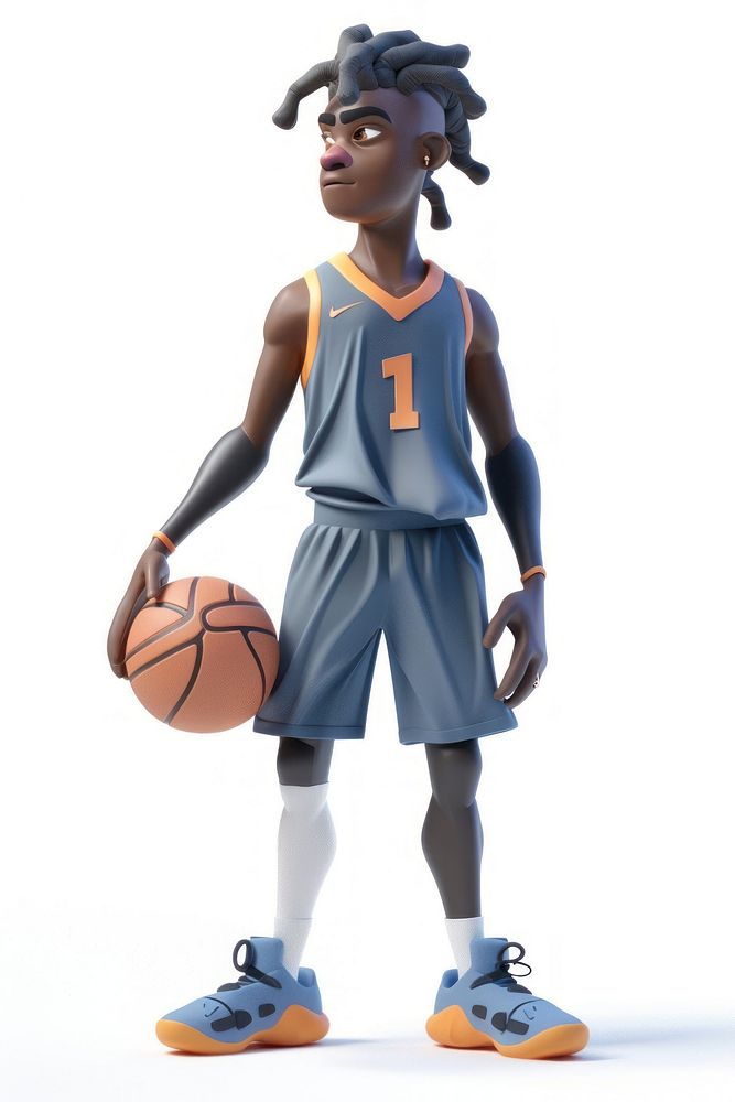 Player basketball figurine clothing footwear.