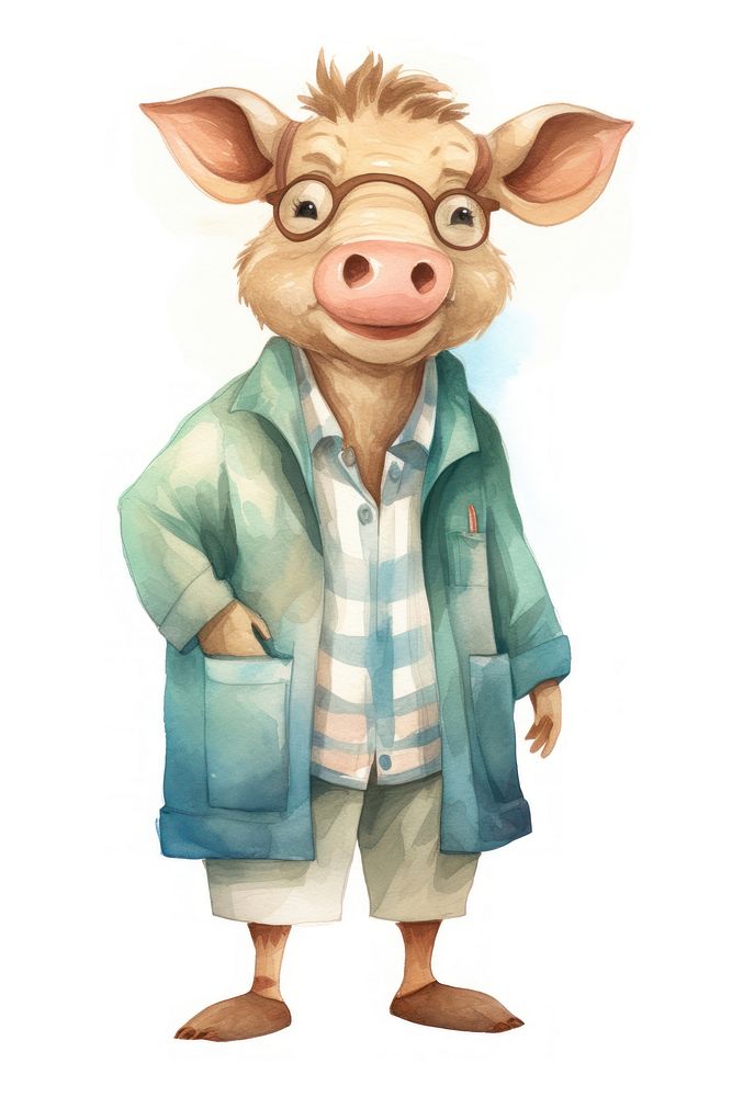 A buffalo dentist character cartoon coat clothing apparel.