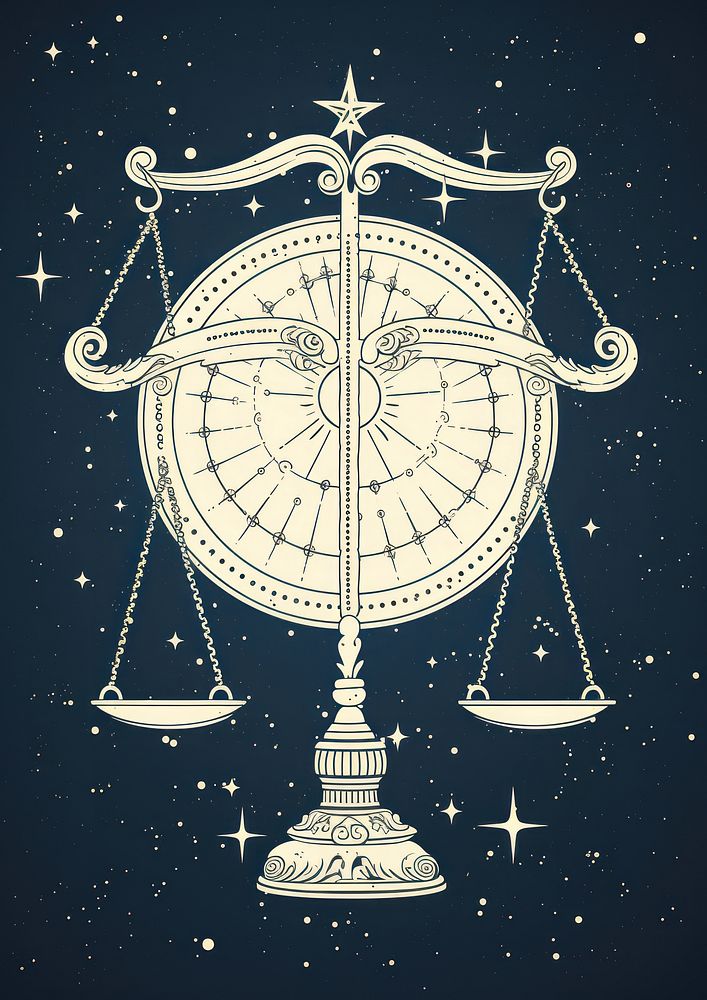 Zodiac constellations horoscope signs Libra astronomy universe symbol.