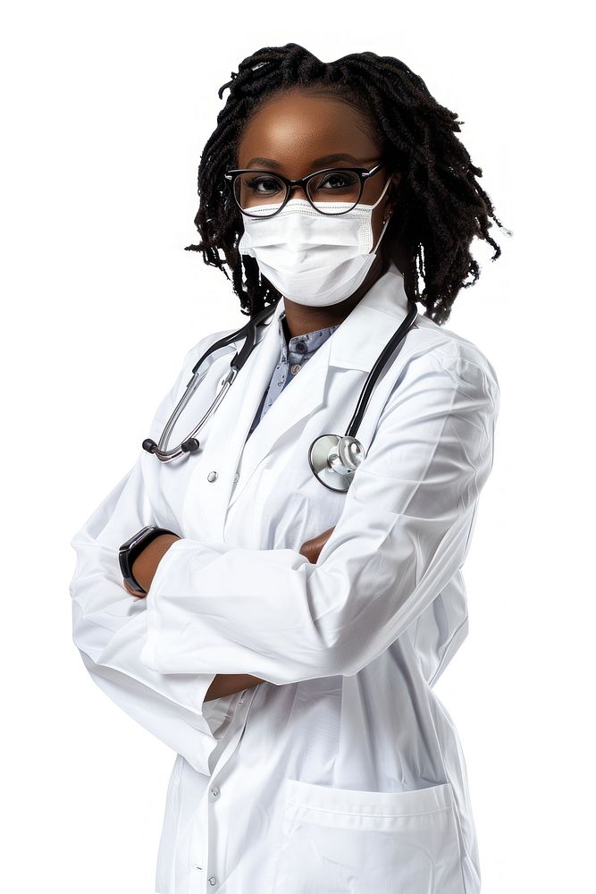Woman doctor student wearing a facemask accessories accessory clothing.