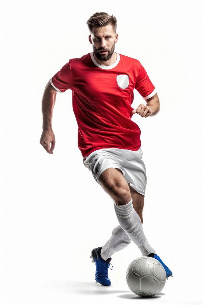 Soccer player football clothing footwear.