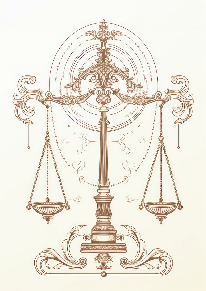 Elegant symbols and icons of Libra chandelier bronze cross.