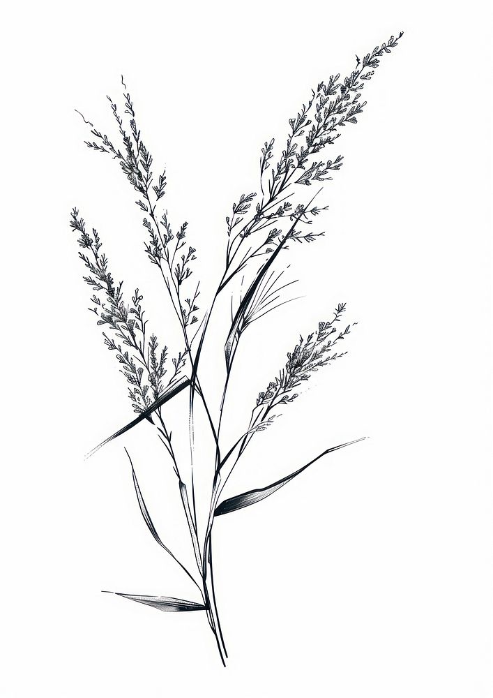 Vector illustration Hand drawn a wildflower illustrated drawing sketch.