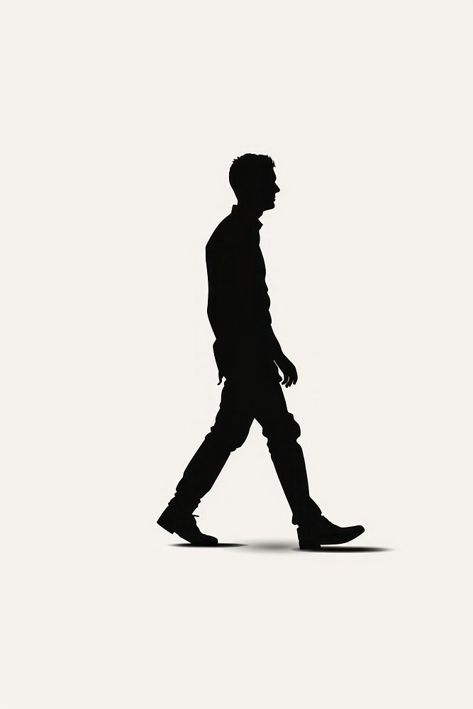 Vector illustration silhouette man walk clothing footwear walking.