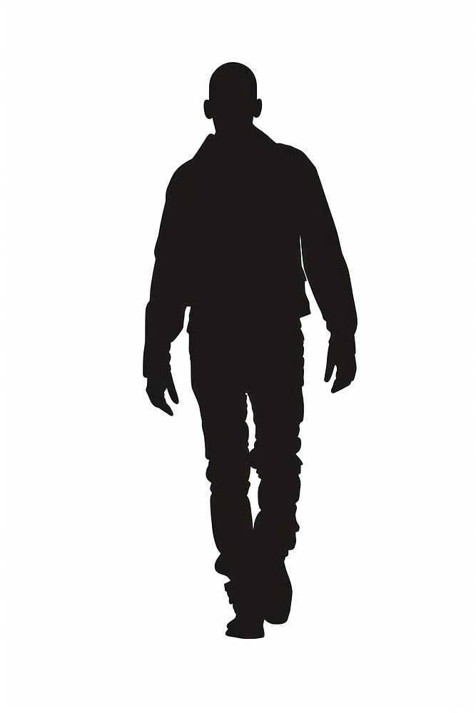 Vector illustration silhouette man walk clothing apparel person.